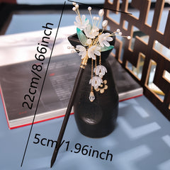 Chinese Antique Style Tassel Hairpin Beaded Flower Hair Pin