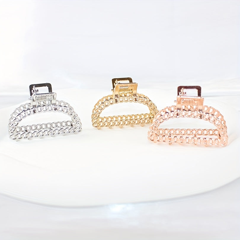 Metal Hollow Hair Claw Ponytail Holder for Women