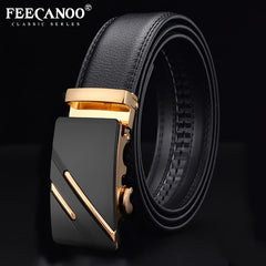 Men's Cowhide Automatic Belt Business Leather Belt