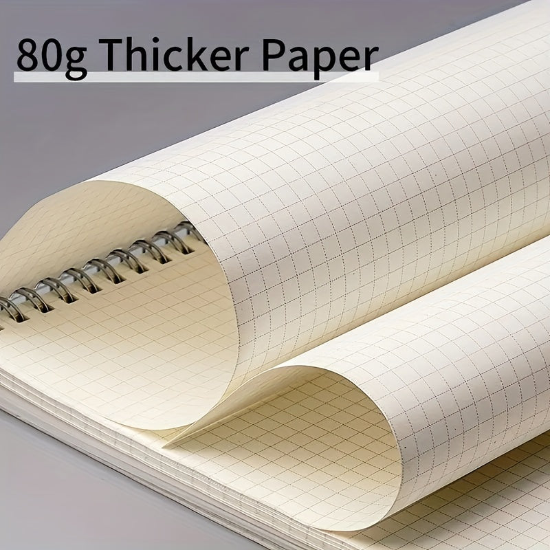 Spiral Grid Notebook A5 B5 80 Sheets