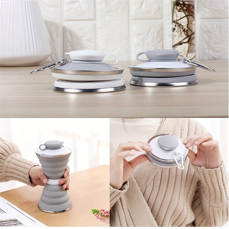 Portable Foldable Silicone Water Bottle Leakproof Reusable