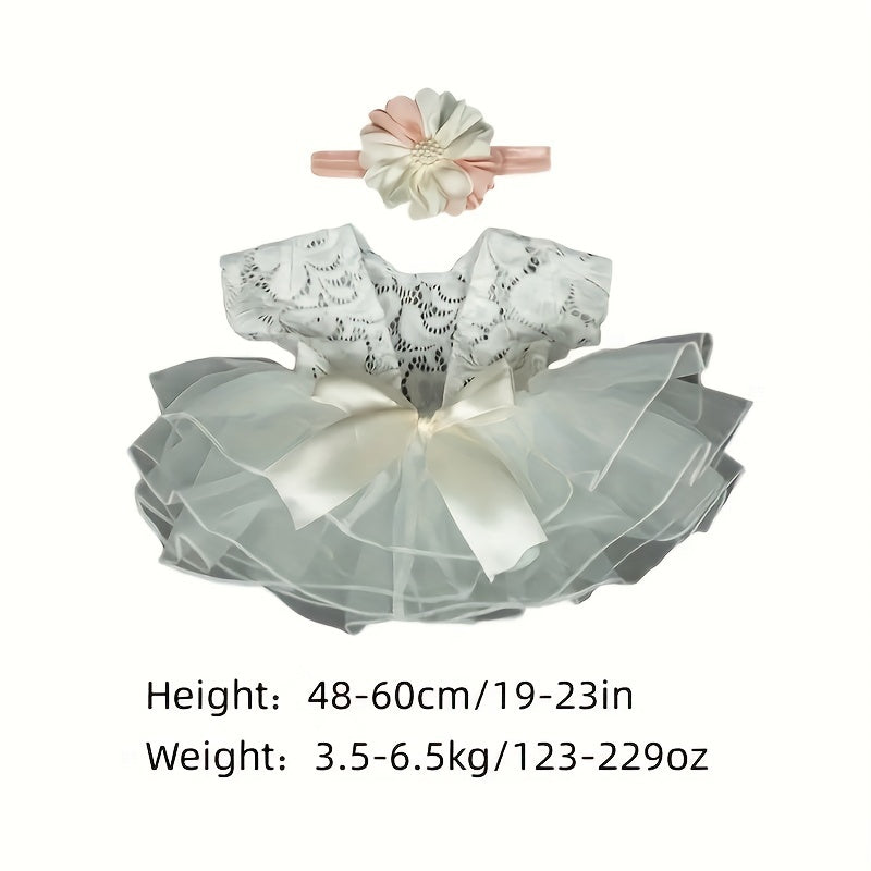 Baby Girls Lace Costume Photography Props Set Newborn Shower Baby Keepsake