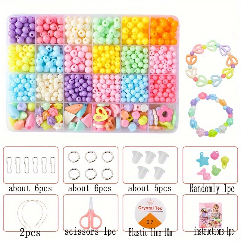 24pcs Unicorn DIY Bead Bracelets Making Kit for Kids