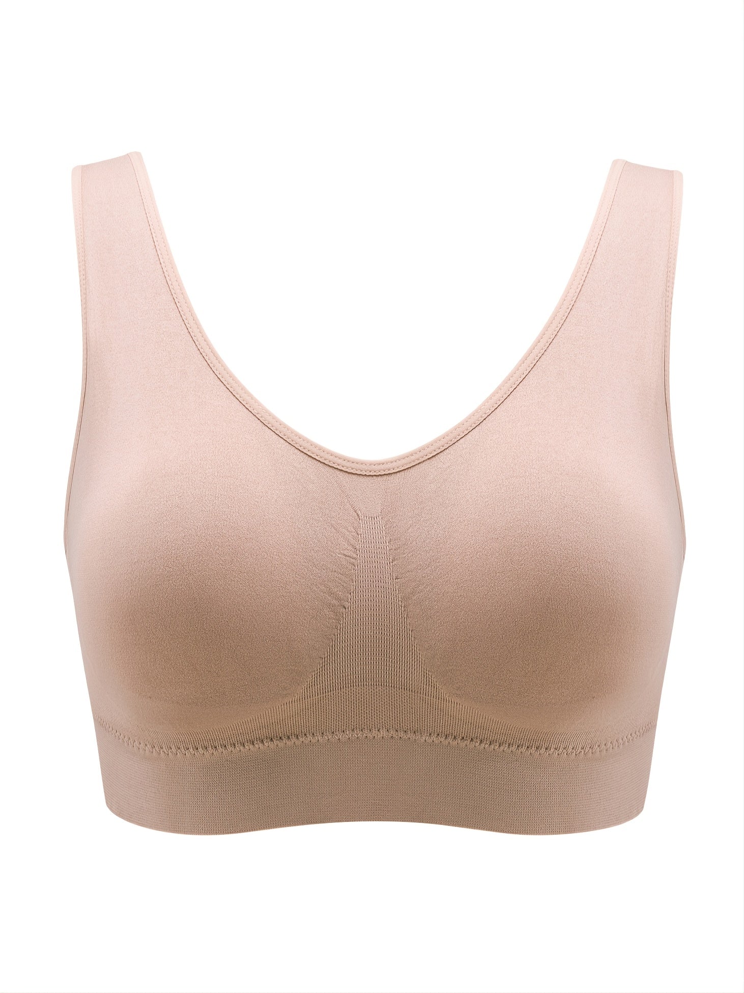  Seamless Solid Bra Women's High Stretch Push Up Bra