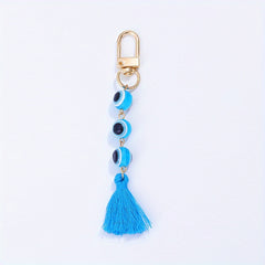 Evil Eye Keychain Amulet Good Luck Block Key Ring Purse Bag Backpack Car Accesso