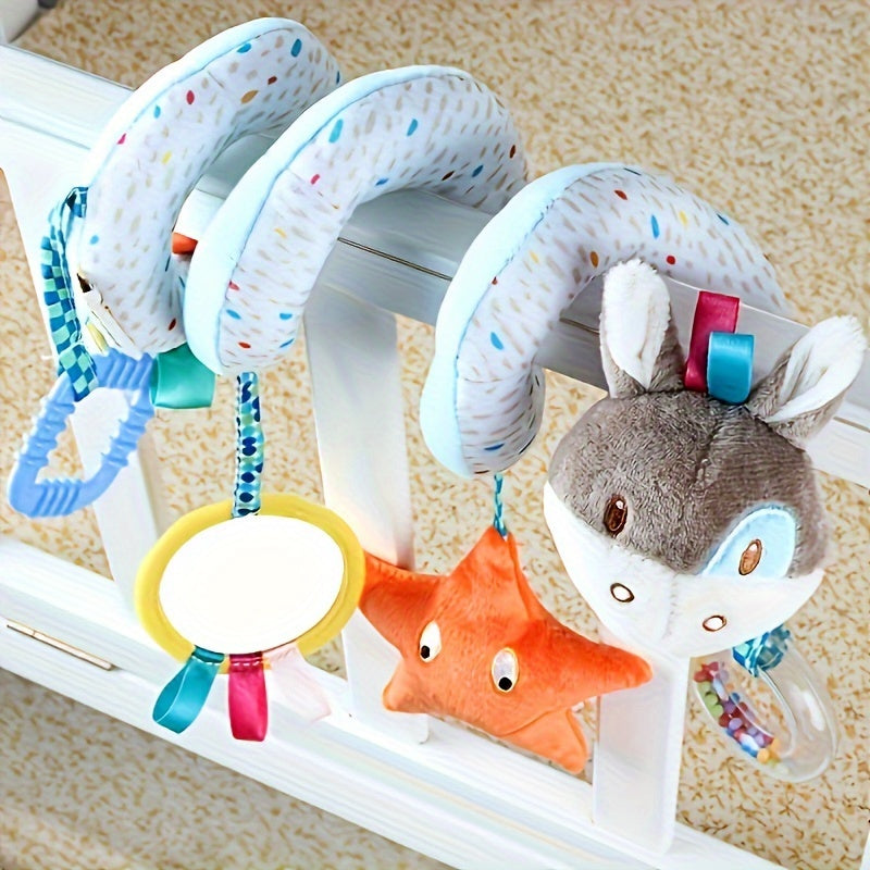 Colorful Spiral Plush Toy - Interactive Toy for 0-12 Months