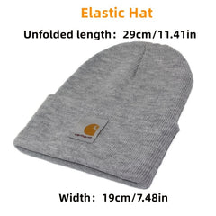 Men's Grey Knit Cuffed Beanie Hat