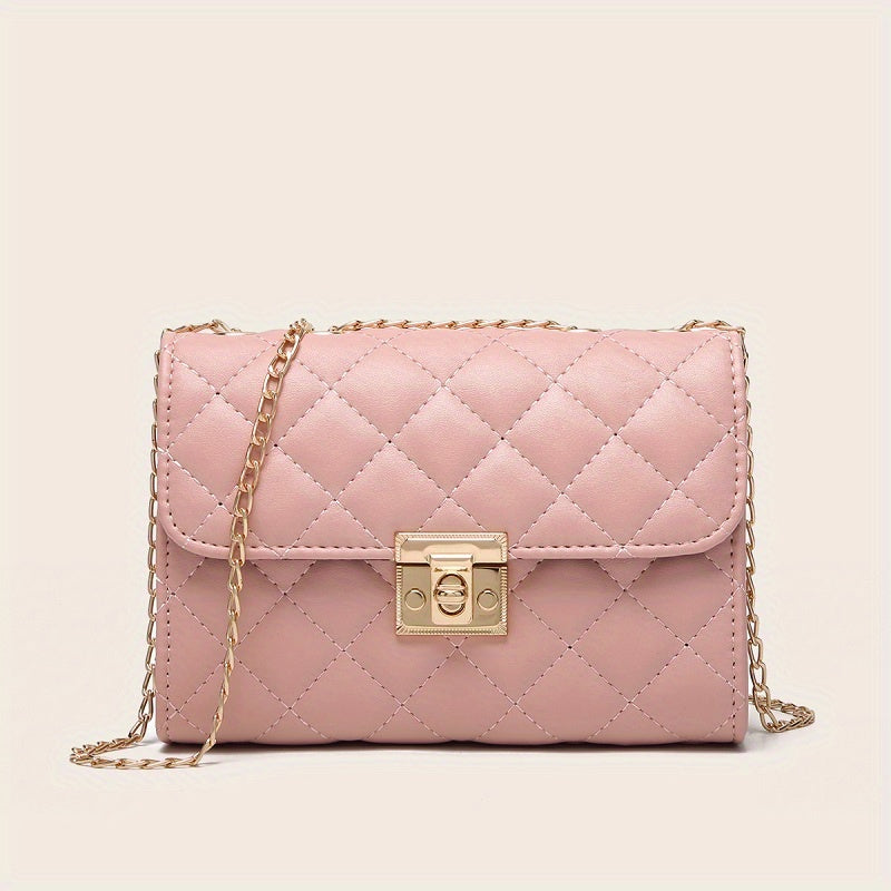 Quilted Crossbody Bag Chain Clutch Shoulder Bag Satchel
