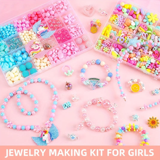 Colorful Beads Jewelry Making Kit For Girls with Snap Beads