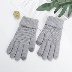 Warm Windproof Knitted Touch Screen Gloves