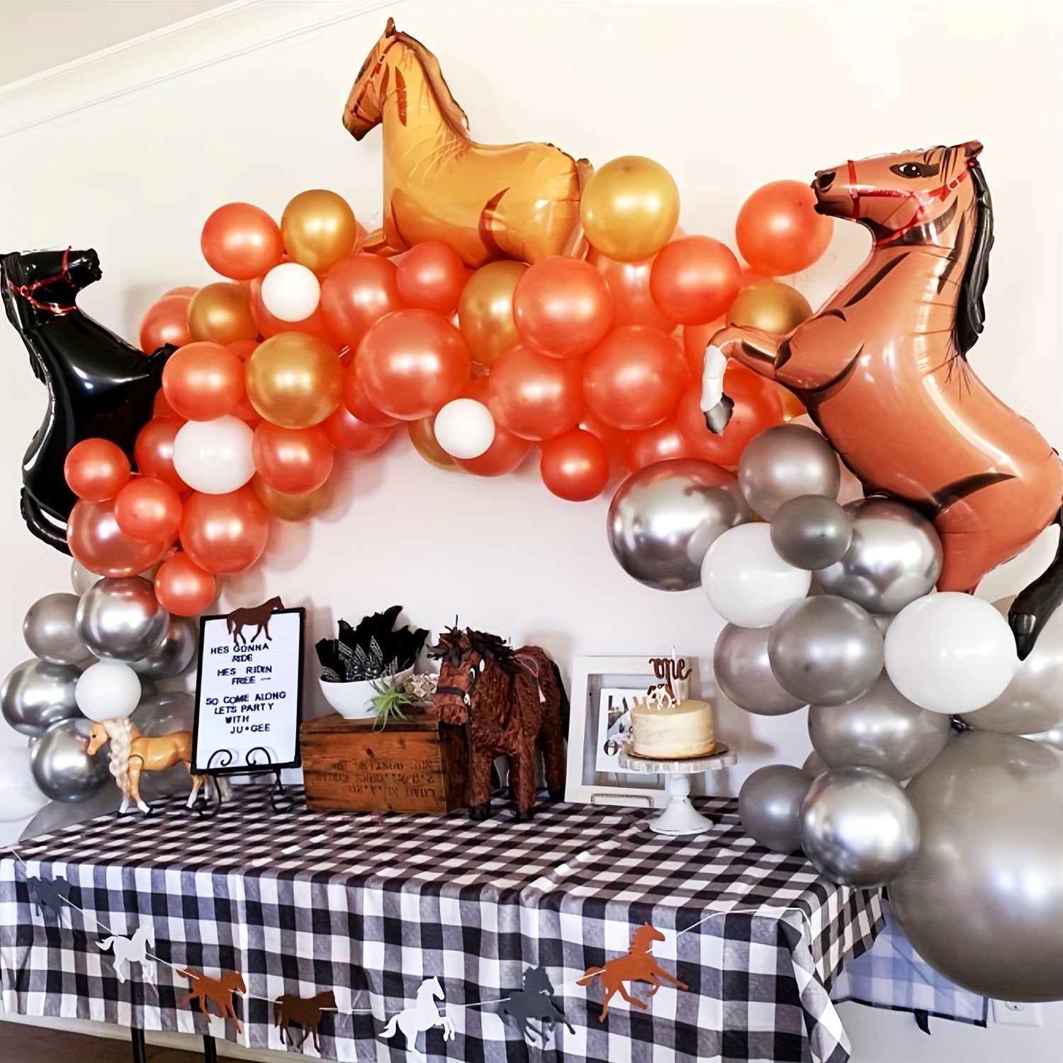 Large Horse Balloon Foil Aluminum Themed Party Decorations Baby Shower Supplies