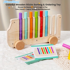 Wooden Toy Sorting Bus - Color and Logic Learning