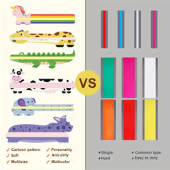 7pcs Animal Highlight Bookmarks Reduce Visual Stress Reading Tracking Rulers