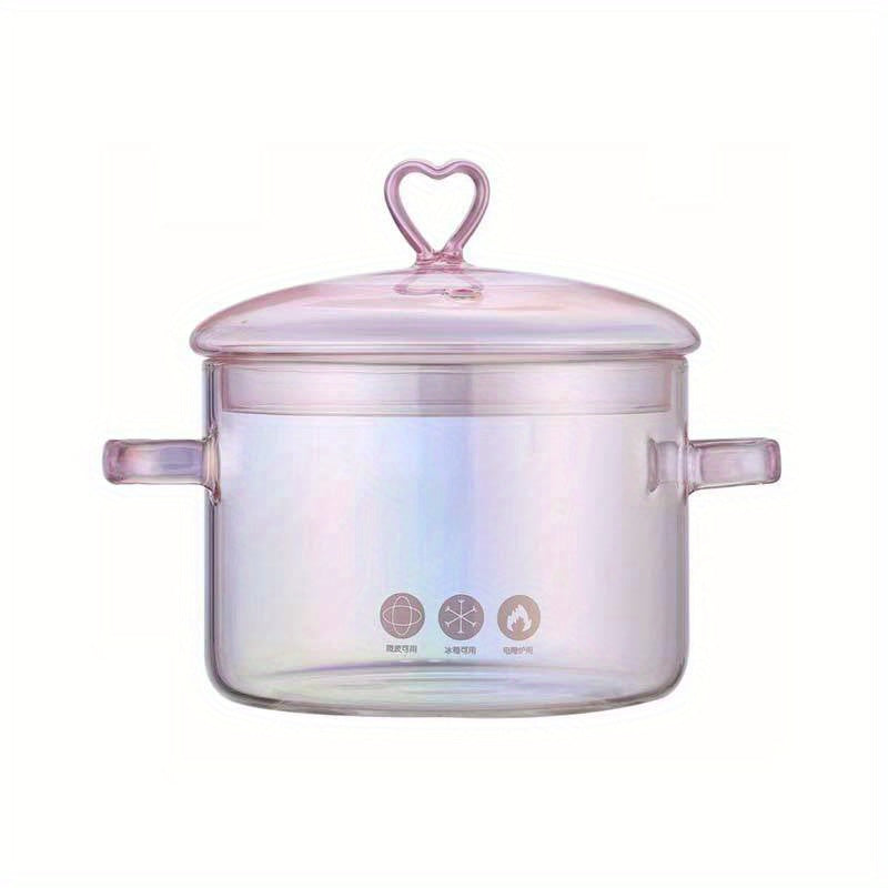 Glass Saucepan With Cover Heat resistant Glass Stovetop Pot And Pan With Lid
