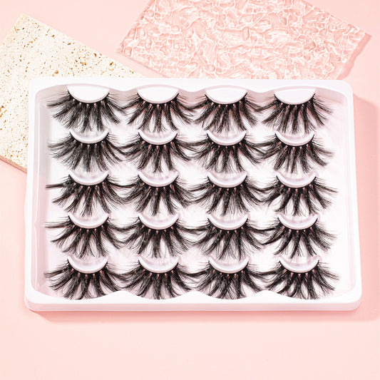 10 Pairs Fluffy 3D Mink False Eyelashes