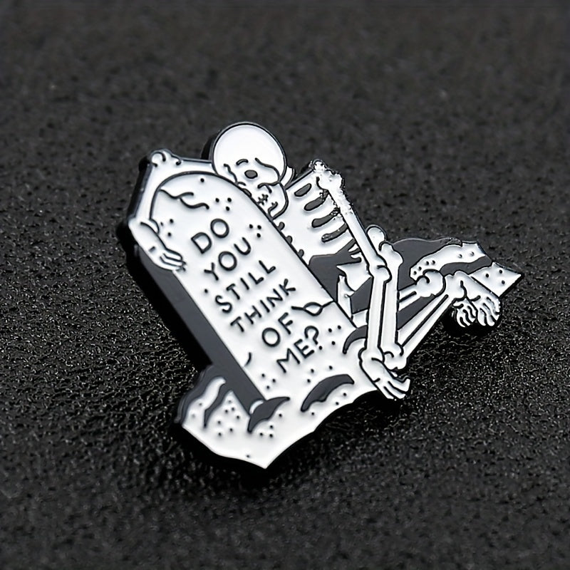 Cartoon Skeleton Brooch For Men