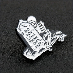 Cartoon Skeleton Brooch For Men