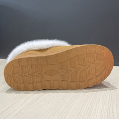 Fall Plush Fur Lined Snow Boots Suede Ankle Boots