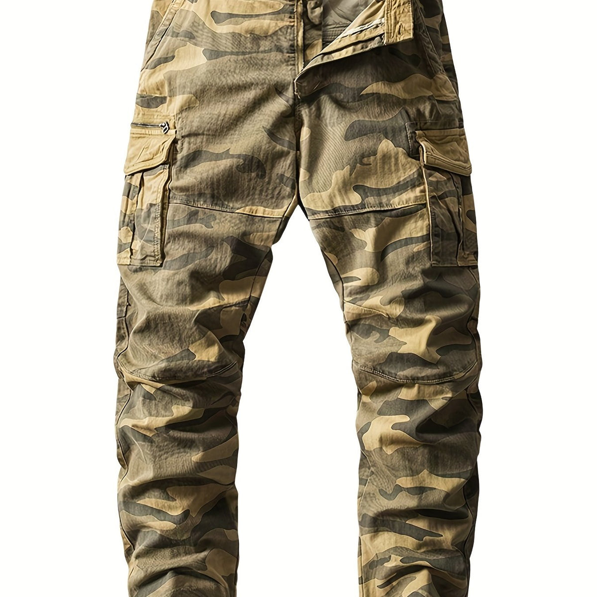Men's Camo Cargo Pants Loose Casual Outdoor Trousers