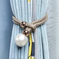 2pcs Faux Pearl Curtain Holdbacks