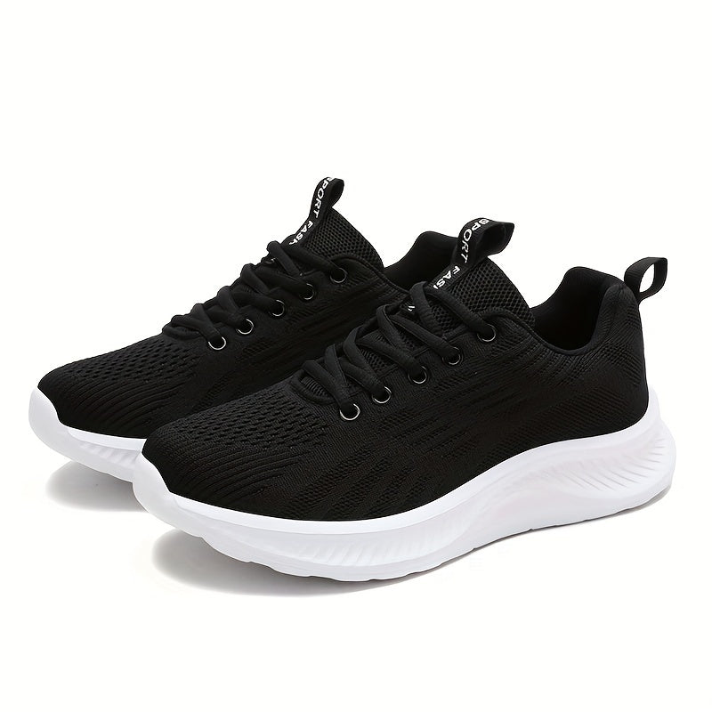 Women's Breathable Running Shoes Mesh Lace-up Athletic Sneakers