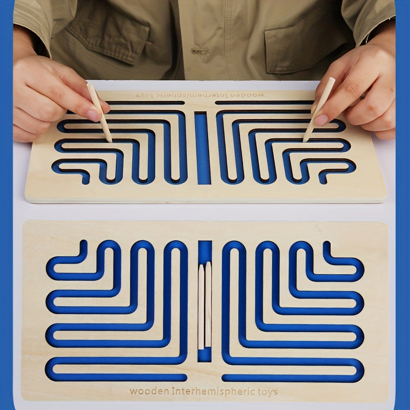 Wooden Maze Fun Puzzle Toy for Kids