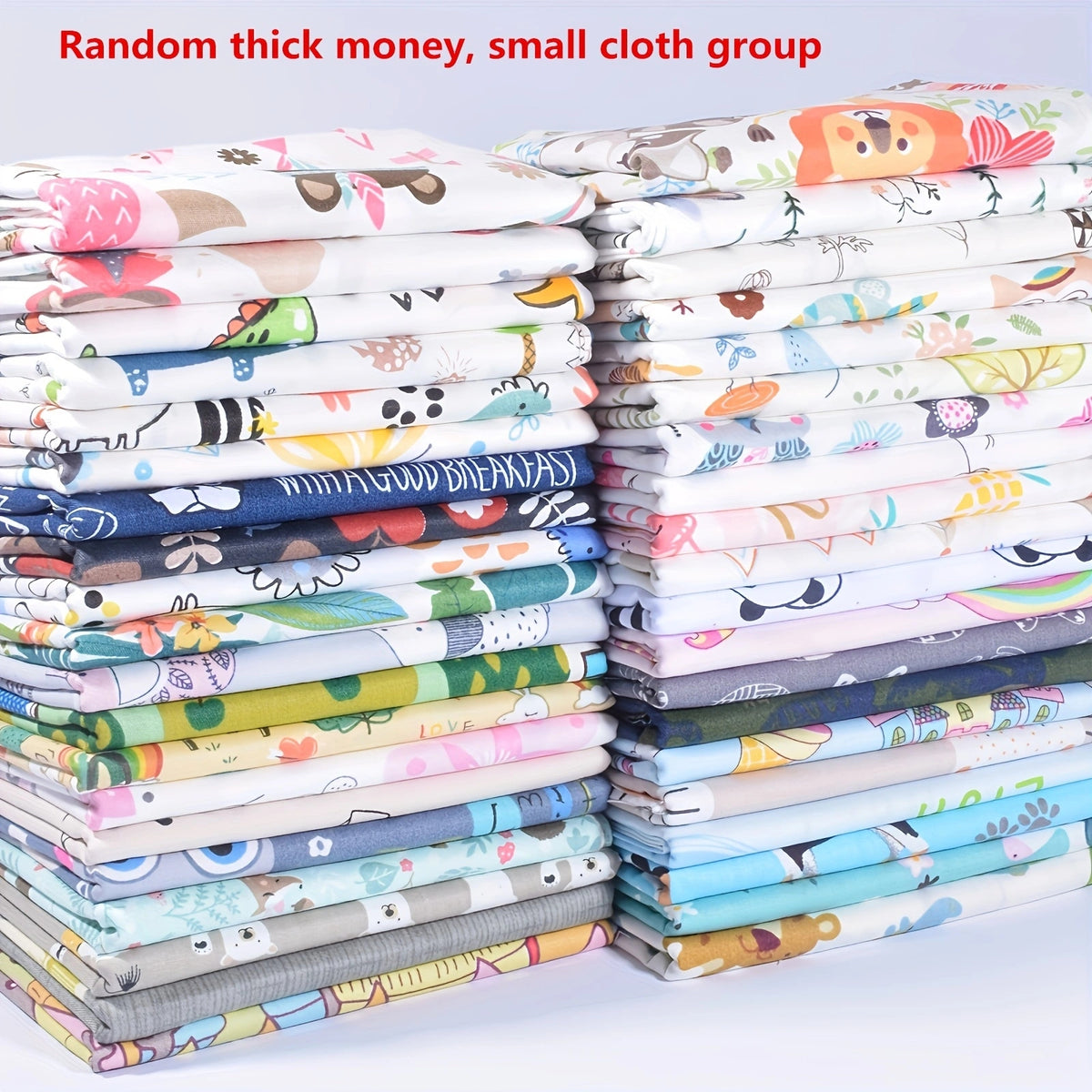 50pcs Twill Cartoon Quilting Cotton Fabric DIY Doll Clothes Fabric