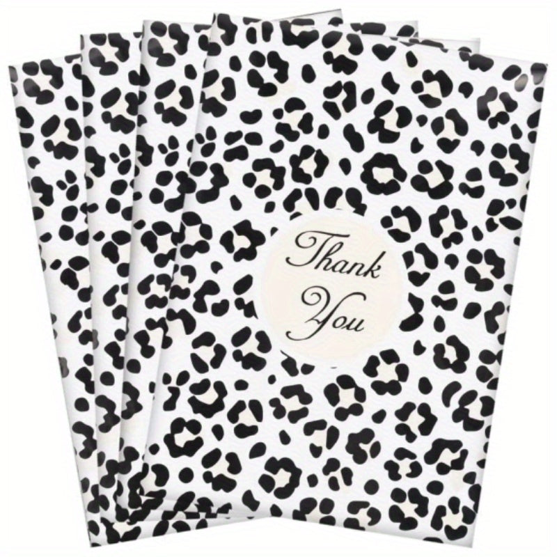 Aluminium Foil Pouch Plastic Mailing Bag Waterproof Leopard Pattern