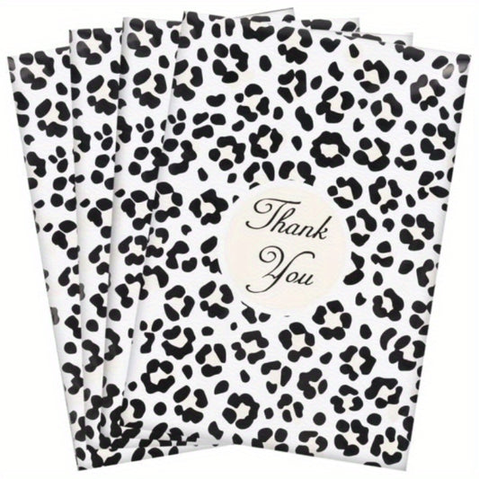Aluminium Foil Pouch Plastic Mailing Bag Waterproof Leopard Pattern