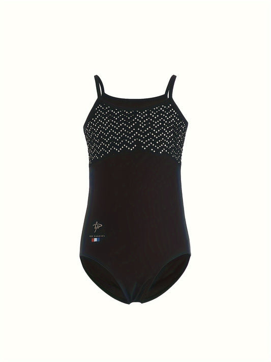 Girls Sequin Ballet Leotard Gymnastics Suit for Dance Practice