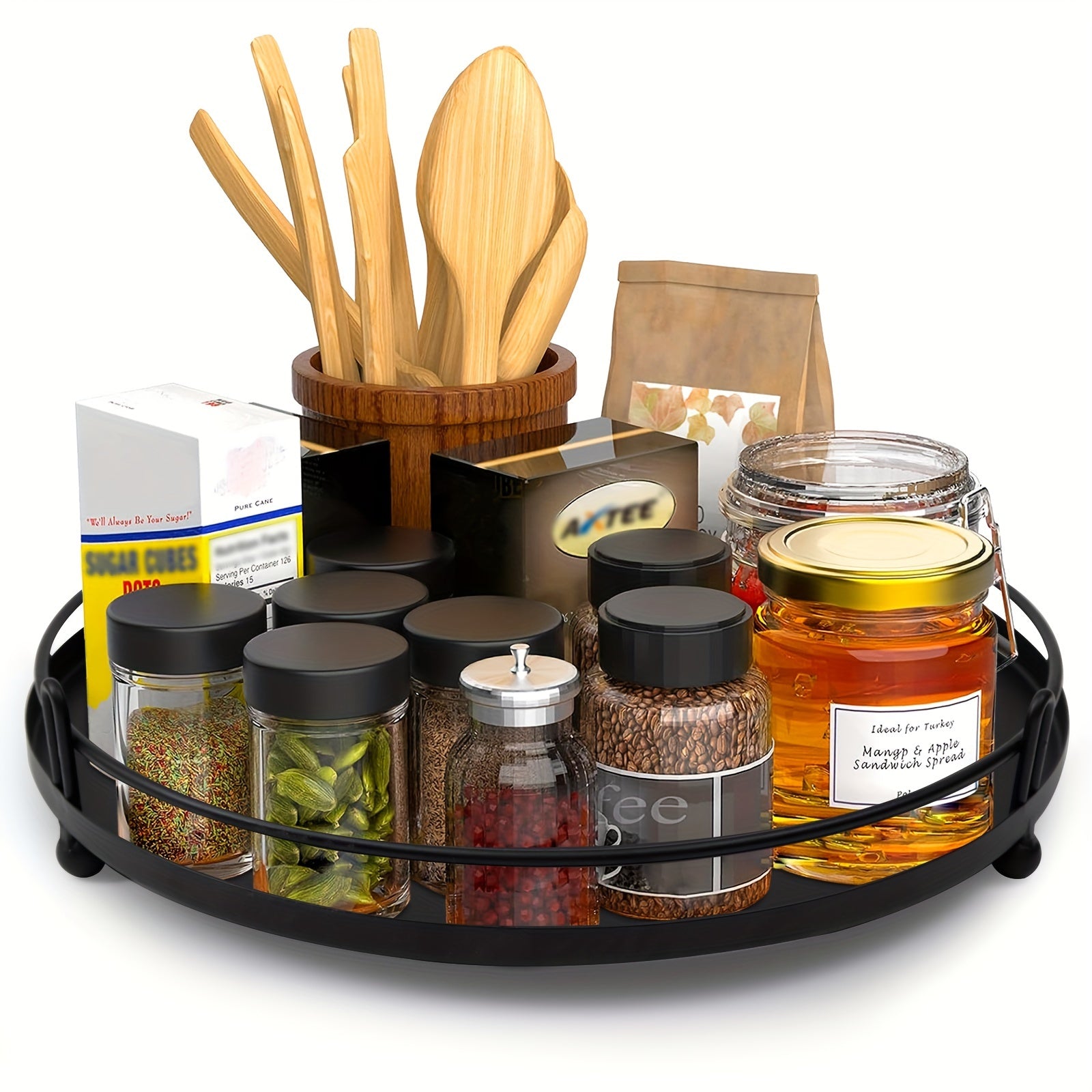 30-48cm Storage Tray Spice Storage Racks Cupboard Organizer