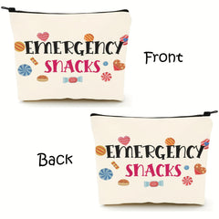 Snack Bag for Teens and Girls - Travel Makeup Organizer and Snack Holder