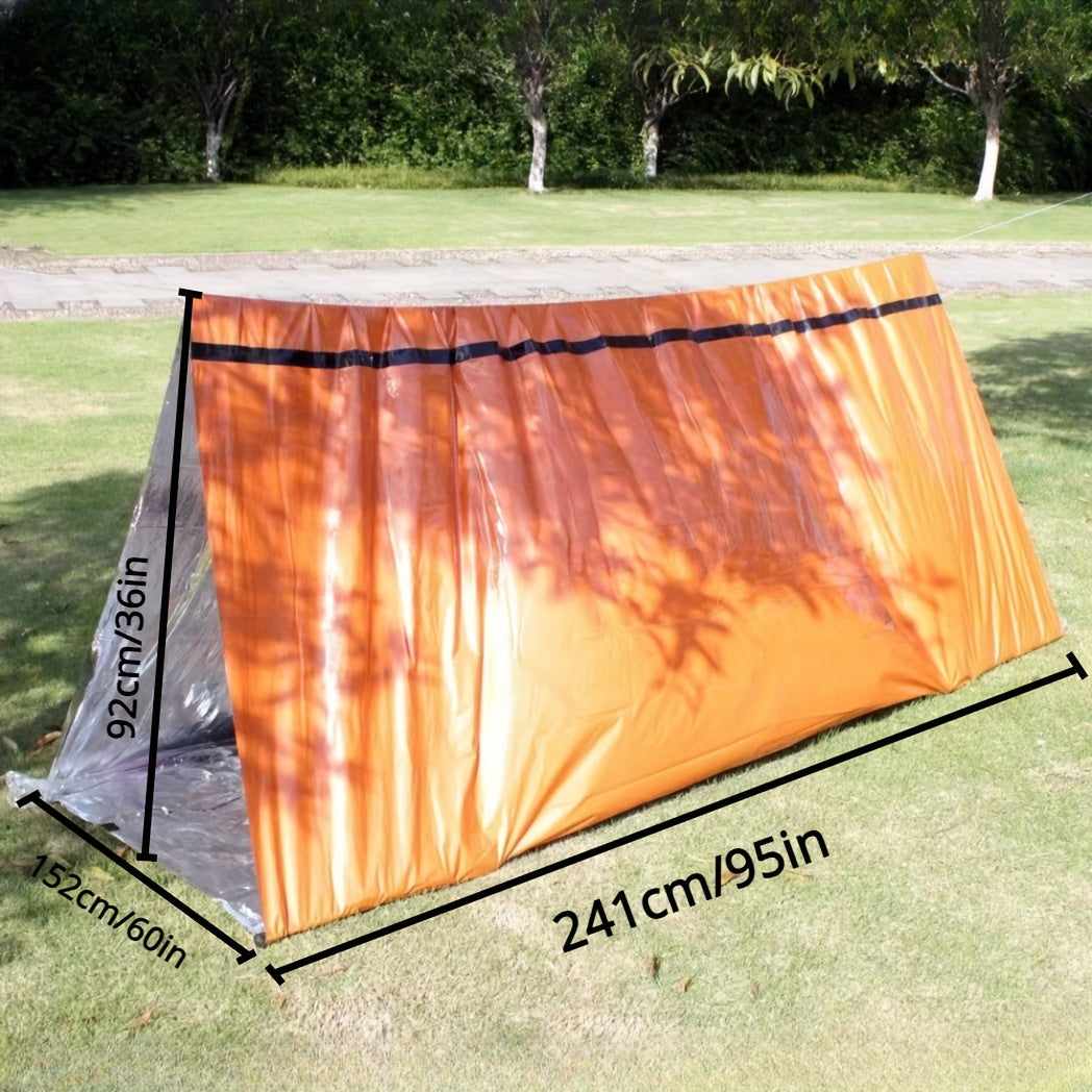 Waterproof Emergency Tent for 2 People with Whistle