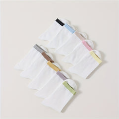 10 Pairs Colorblock Crew Sports Socks Women's Stockings