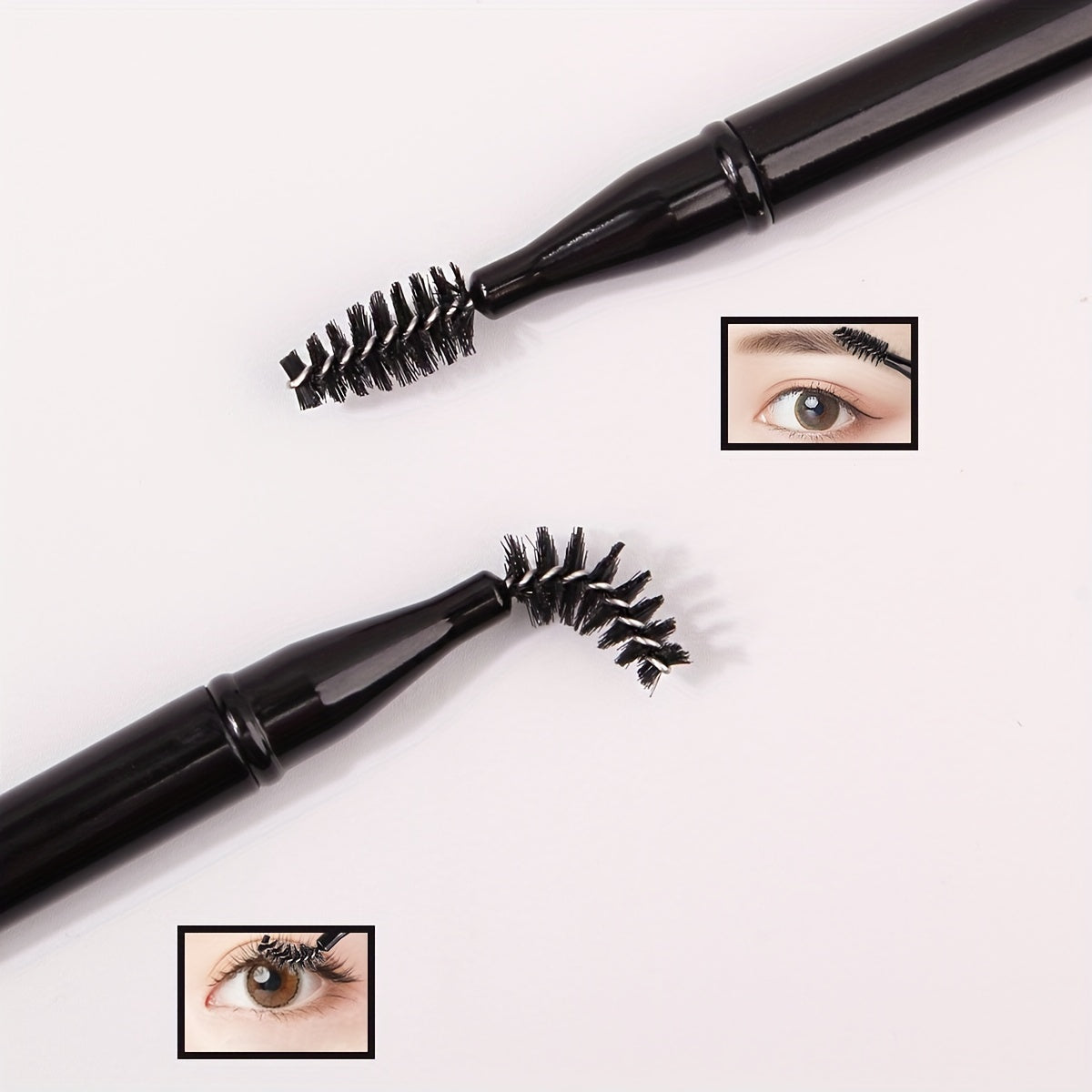 Mini Eyebrow Brush Eyelash Comb Mascara Wand Applicator Eye Brushes with Cap