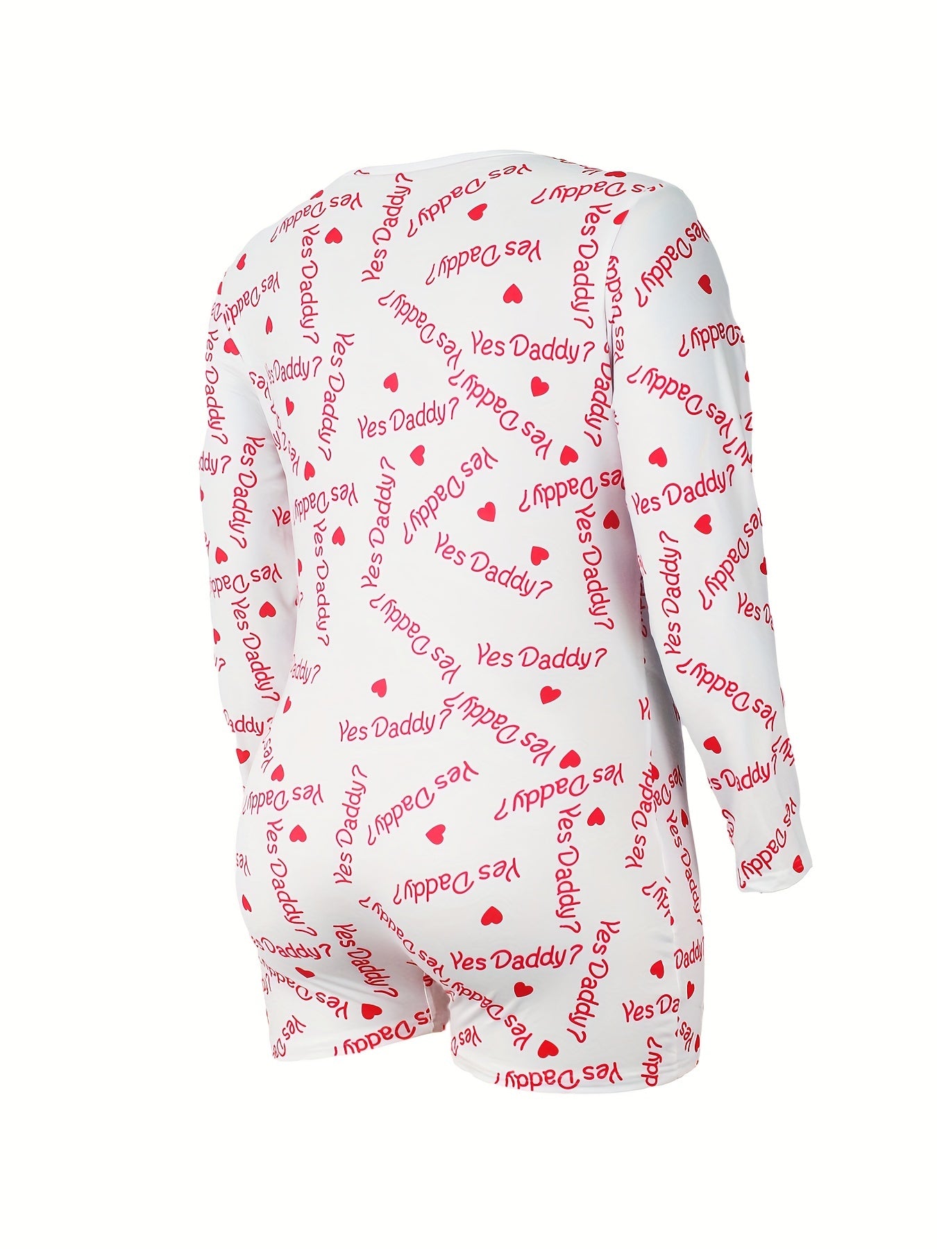  Heart Print Lounge Romper