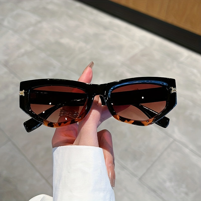 Cat Eye Sunglasses Mod Metal Decor Sports Glasses Casual Outdoor Eyewear UV400