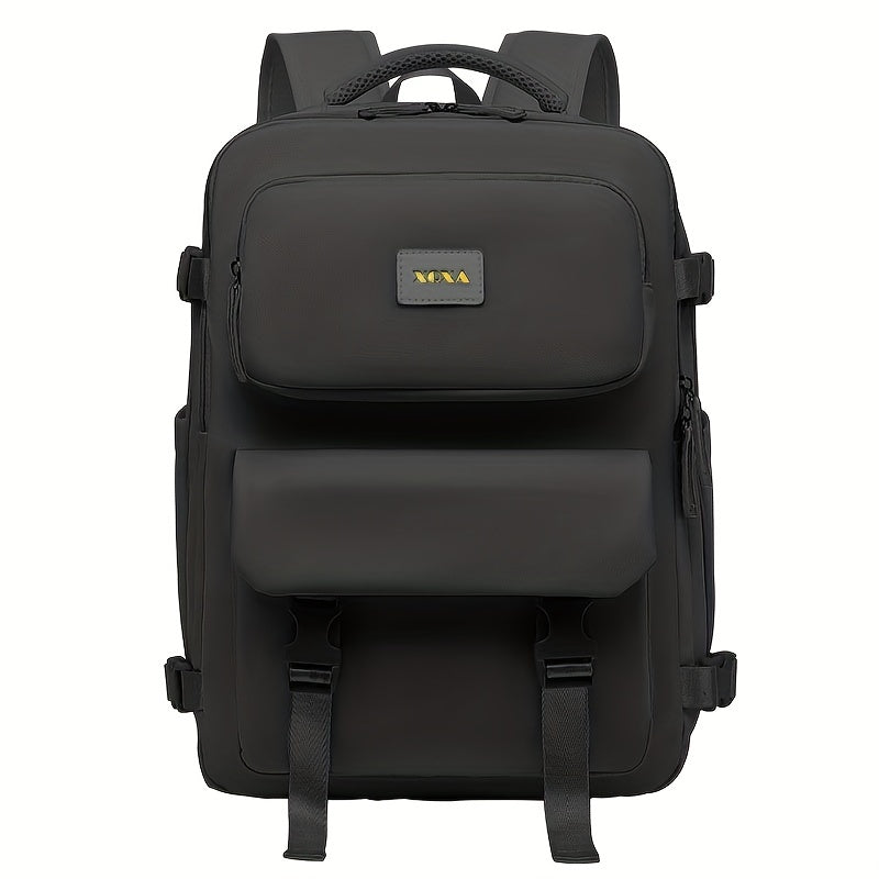 Large Capacity Solid Backpack for Women's Multifunctional Travel Bag