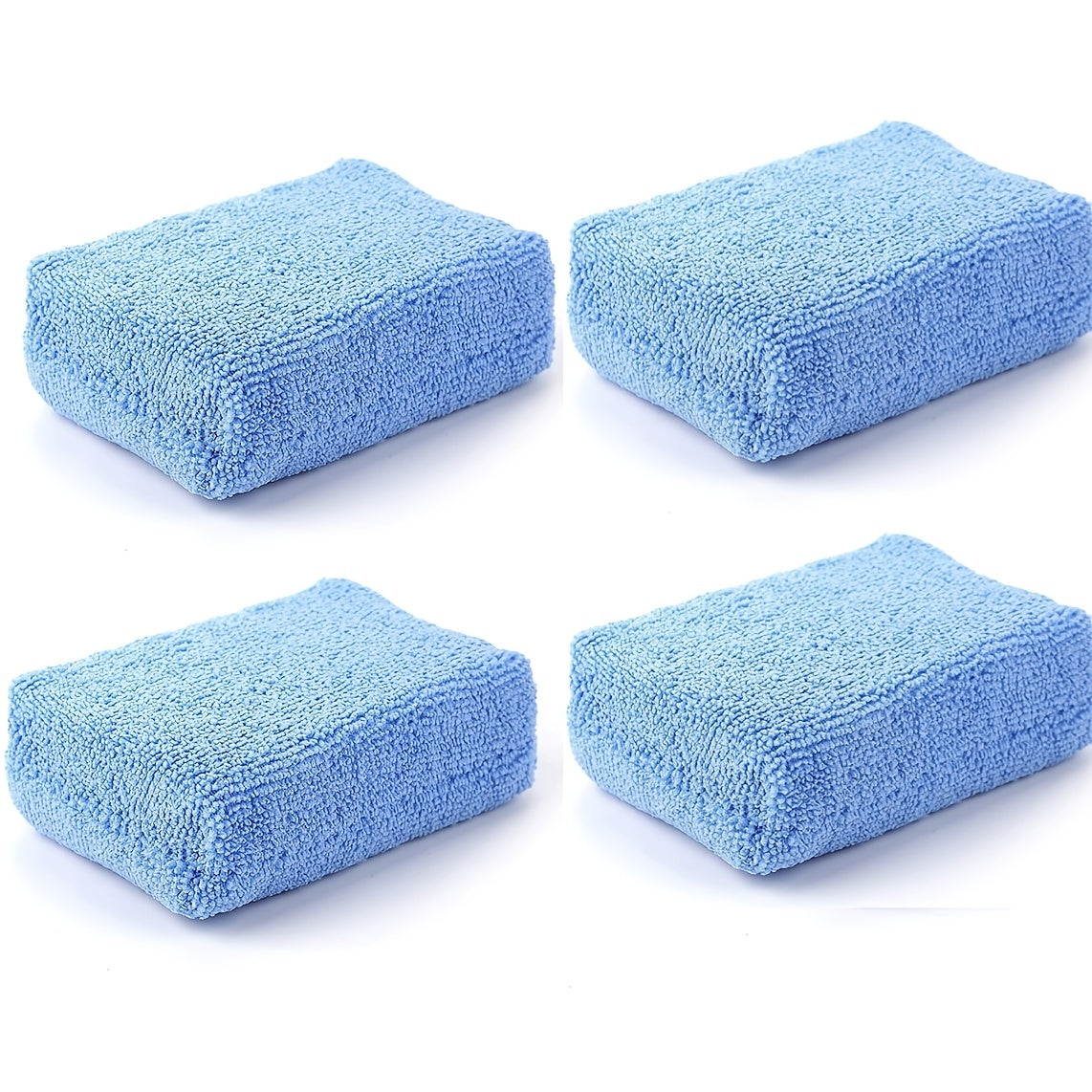 4pcs Microfiber Applicator Pads 7 62 12 Microfiber Sponge Car Wash Pads