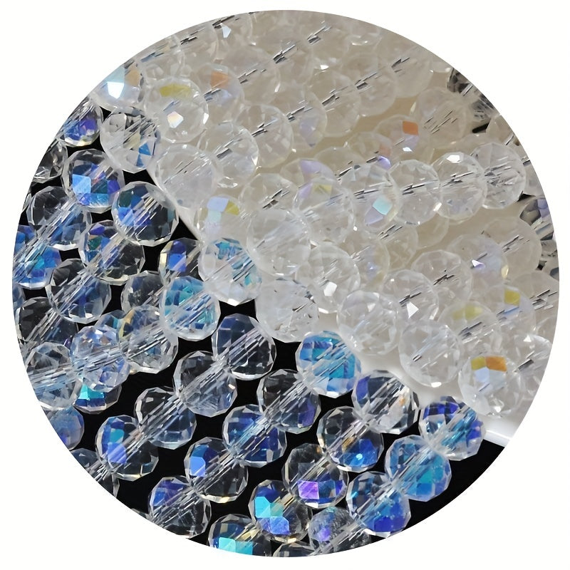 Colorful Flat Round Glass Crystal Wheel Beads 4 6 8mm DIY Material