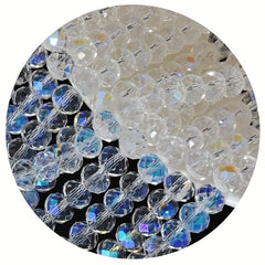 Colorful Flat Round Glass Crystal Wheel Beads 4 6 8mm DIY Material