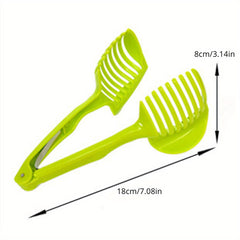 Tomato Slicer Lemon Cutter Holder Round Fruit Tongs