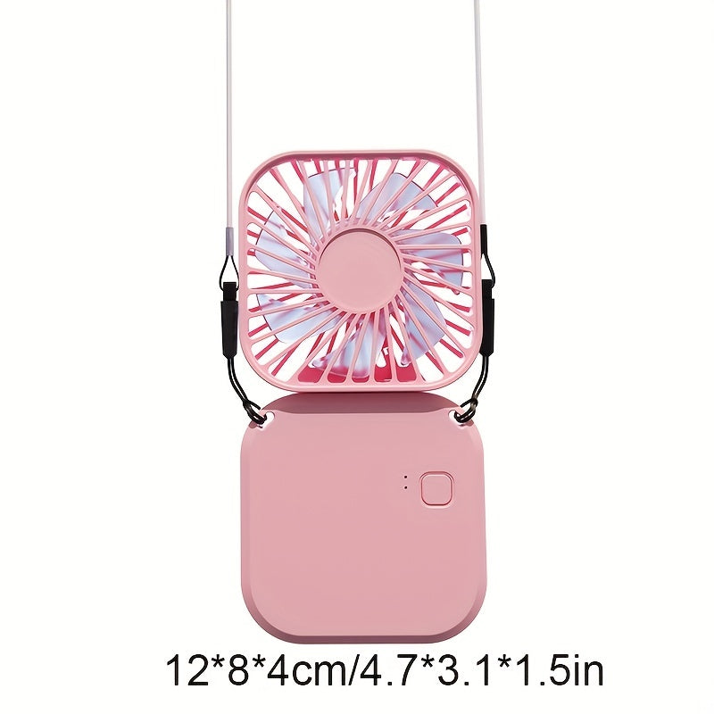 Mini Folding Neck Fan USB Charging Office Outdoor Pocket Fan
