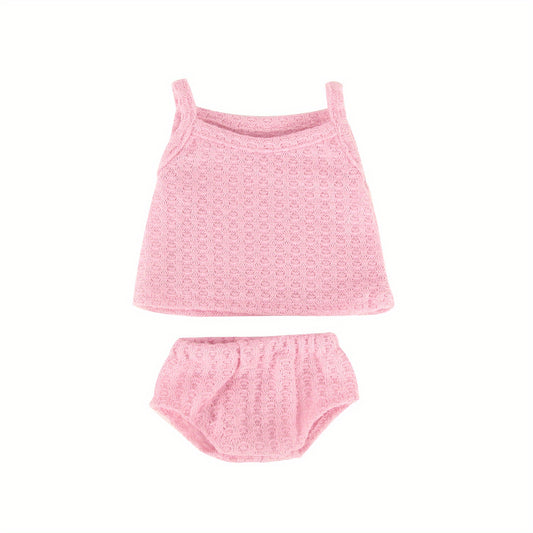 Doll Outfit Set - Vest and Panties, Comfortable Clothes (Doll Not Included)