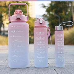 Gradient Large Capacity Sports Water Bottle Portable Plastic Cup
