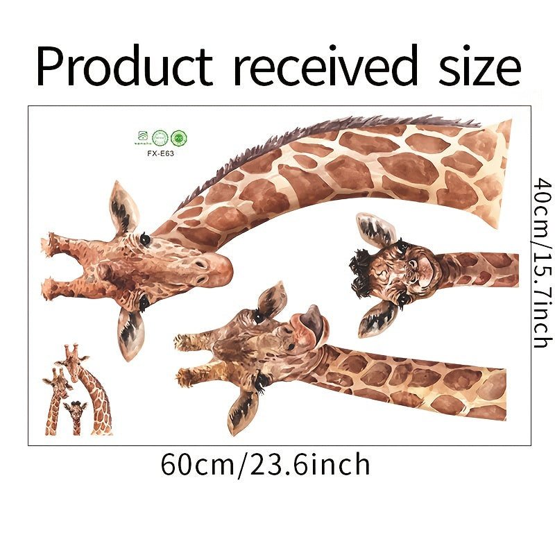 Giraffe Wall Sticker Decals - Removable Vinyl Wallpaper Mural