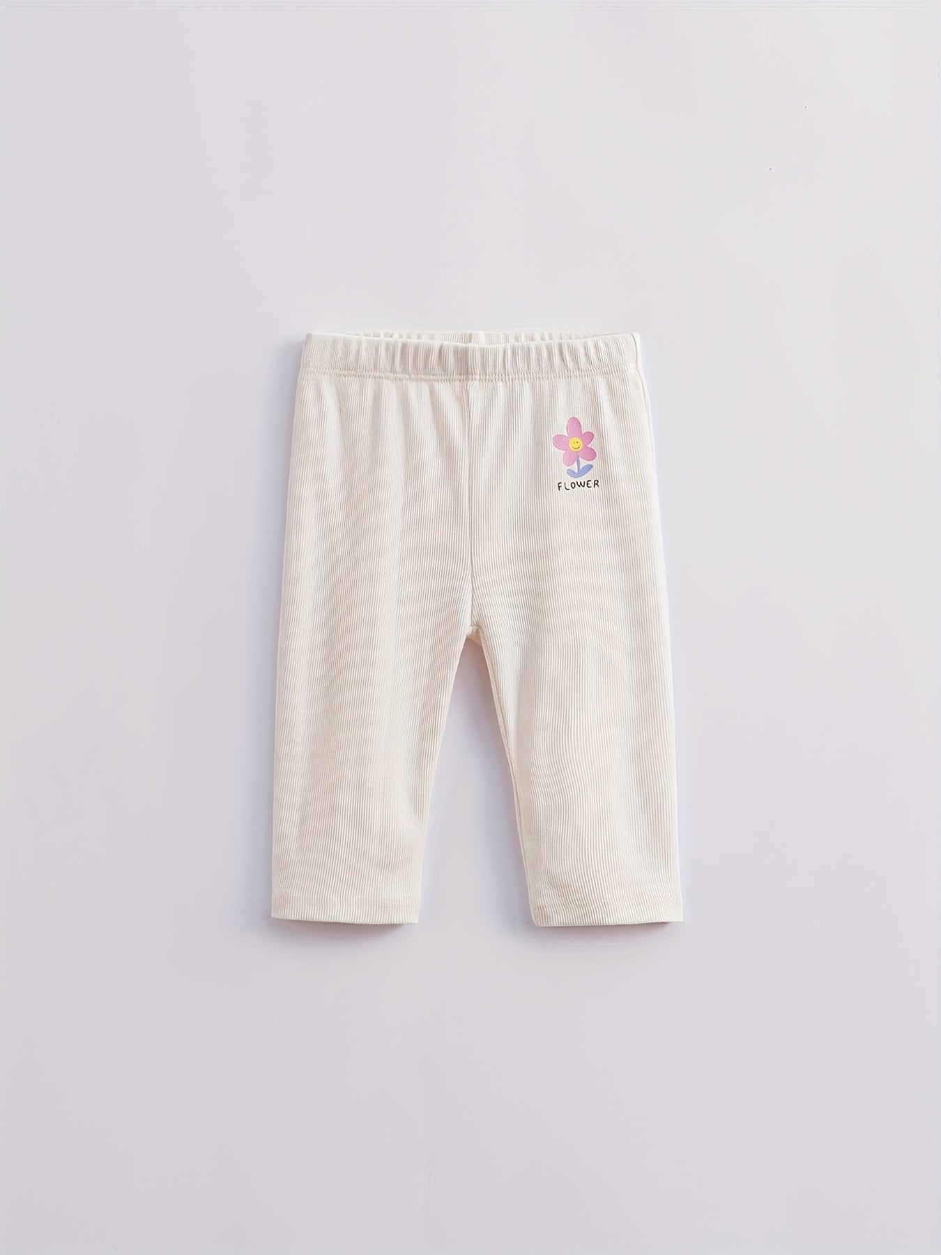 Girls Summer Cropped Leggings Assorted Colors Elastic Knit Pants