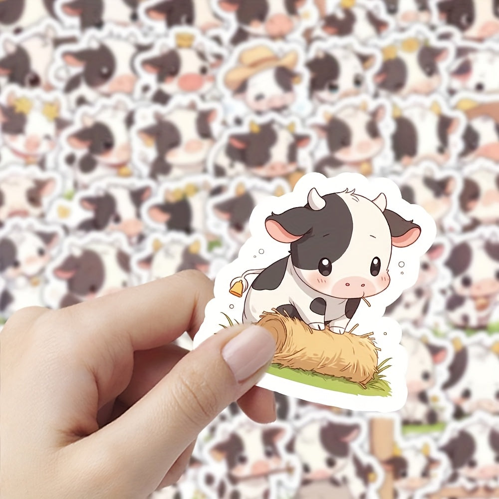 54pcs Farm Cow Cartoon Stickers Vinyl Decals for Skateboards Helmets Cars