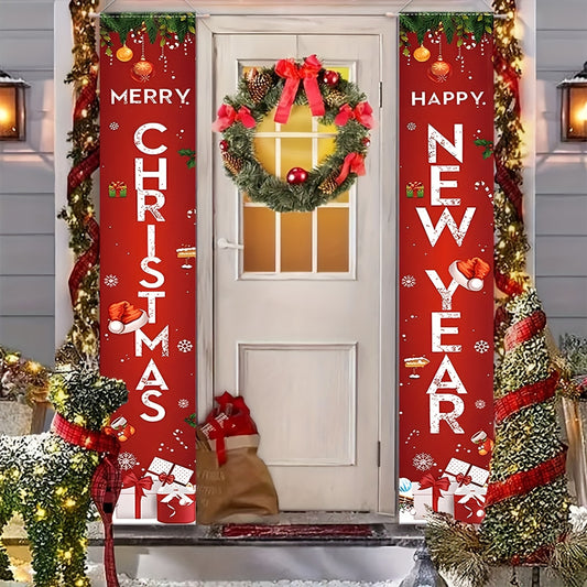 Christmas Door Banner Porch Decor 182x30cm