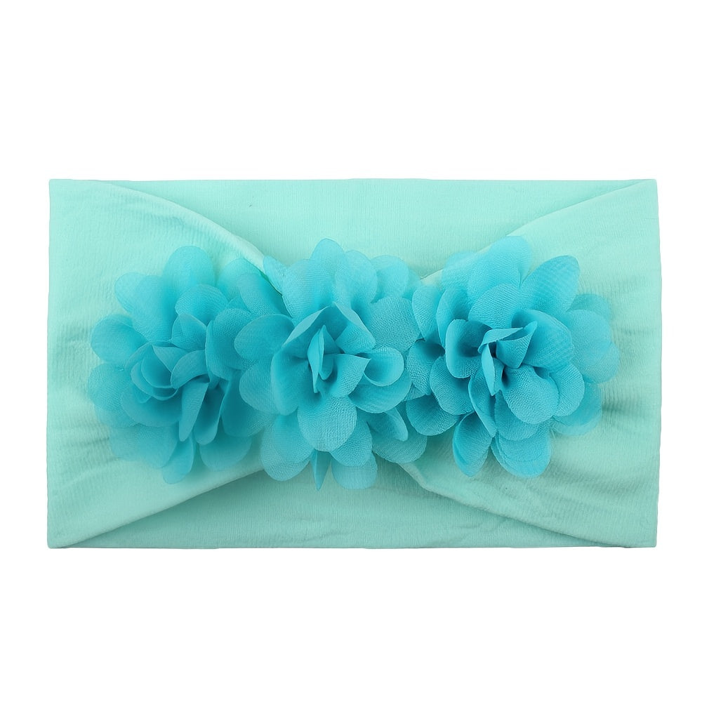 Baby Girls Nylon Three Flower Headband Hair Accessories